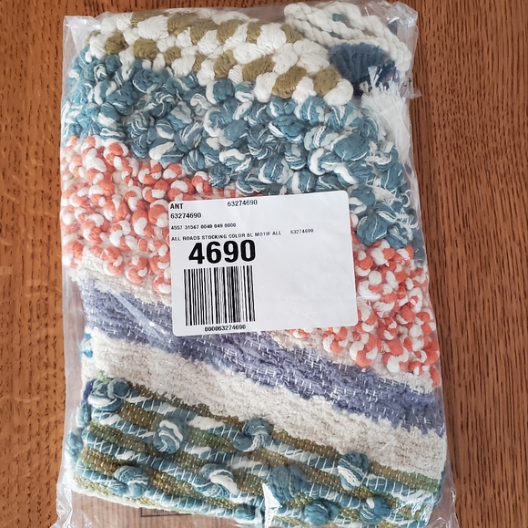 Anthropologie All Roads Textured Stocking- blue motif - Picture 9 of 10